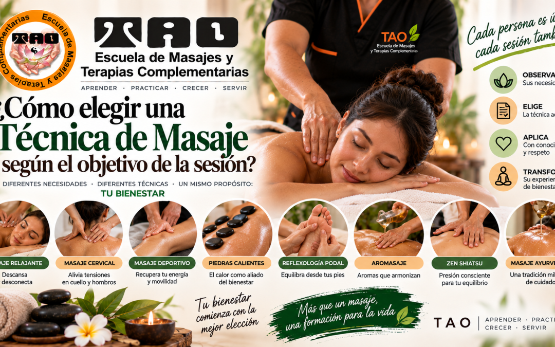 ¿Cómo elegir una técnica de masaje según el objetivo de la sesión?